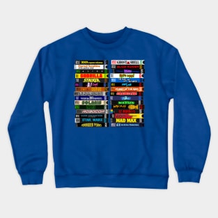 Science Fiction / Sci Fi VHS Movie Stack Crewneck Sweatshirt